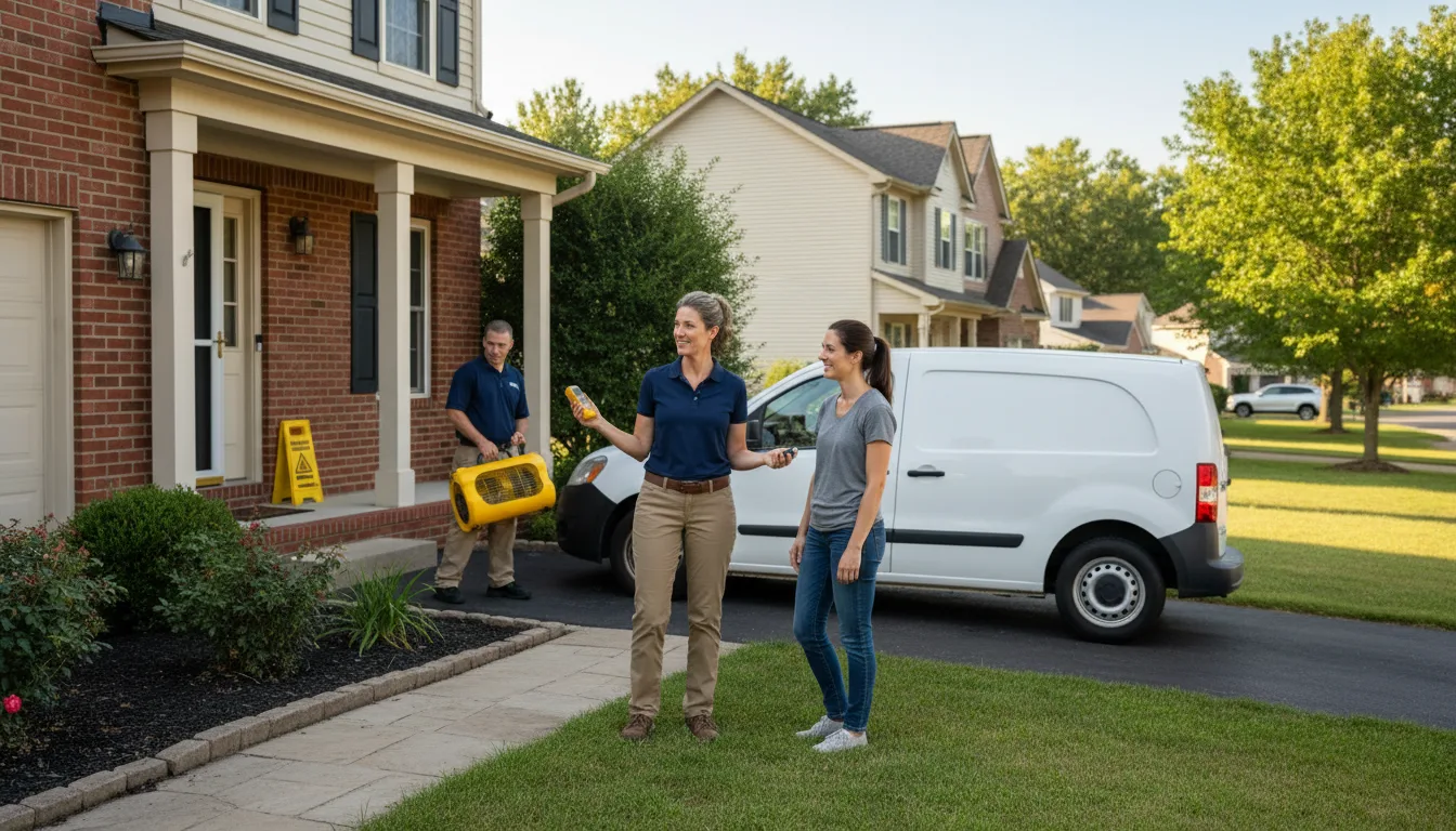Residential water damage restoration in Humphrey, NE